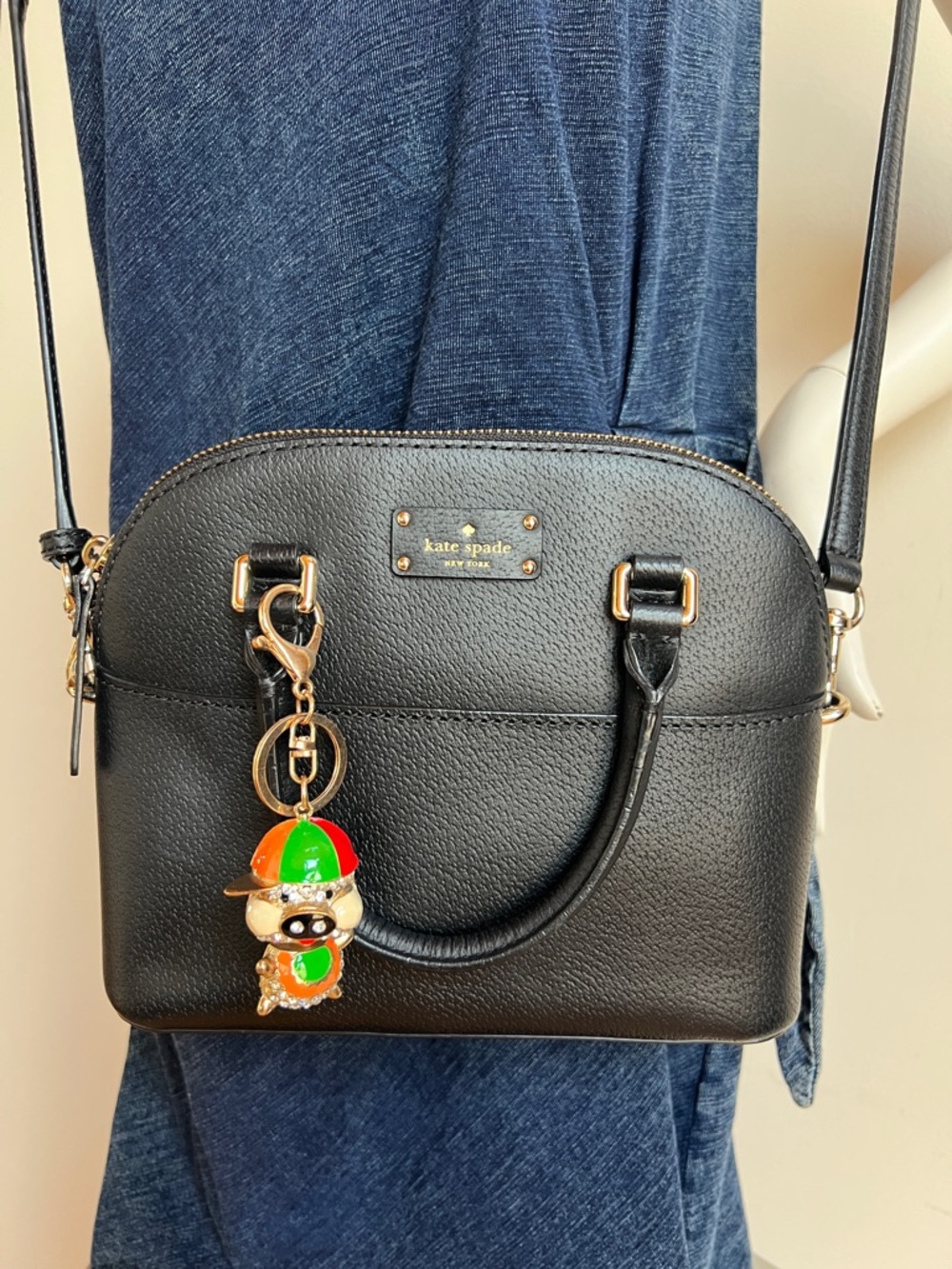 kate spade Sadie Dome satchel Crossbody and added key ring bling